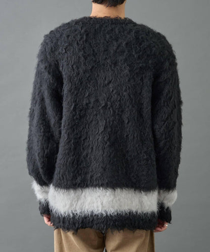 長毛馬海毛針織圓領衫