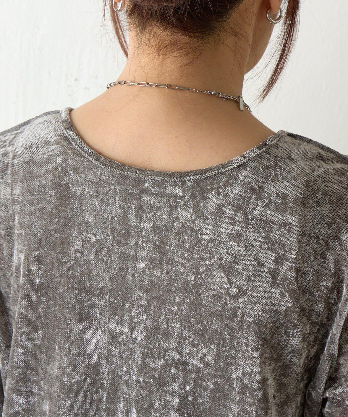 植絨網紗前後兩穿開衫