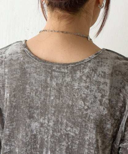 植絨網紗前後兩穿開衫