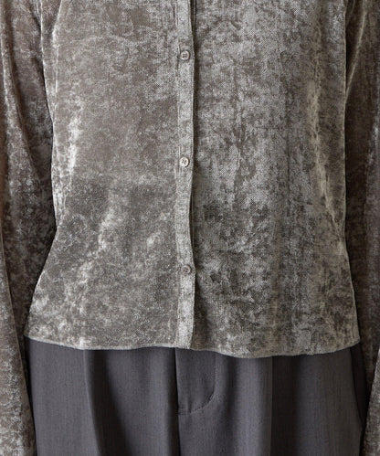 植絨網紗前後兩穿開衫