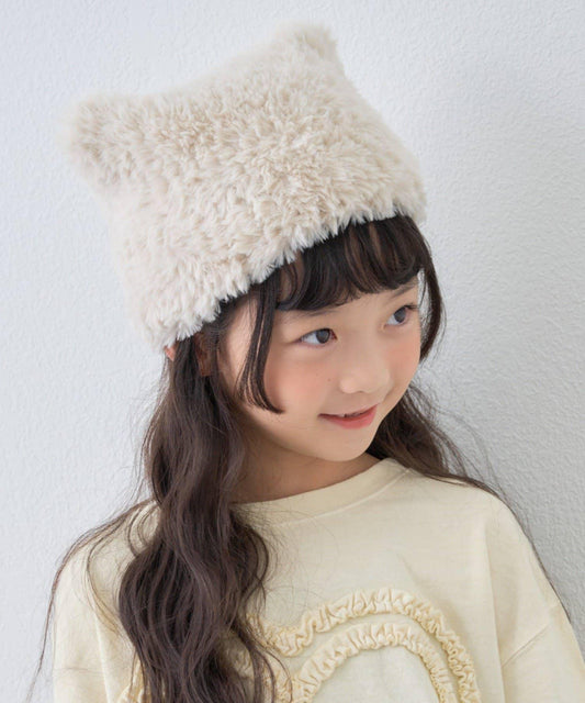 【KIDS】貓耳毛絨帽