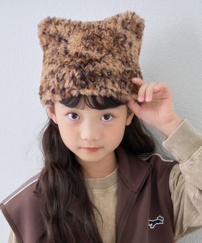 【KIDS】貓耳毛絨帽