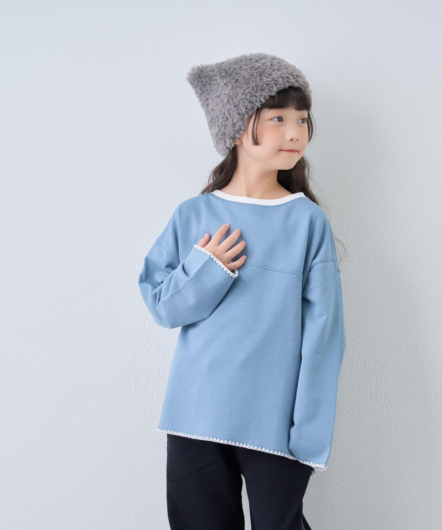 【KIDS】貓耳毛絨帽