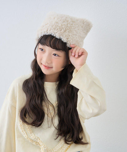 【KIDS】貓耳毛絨帽