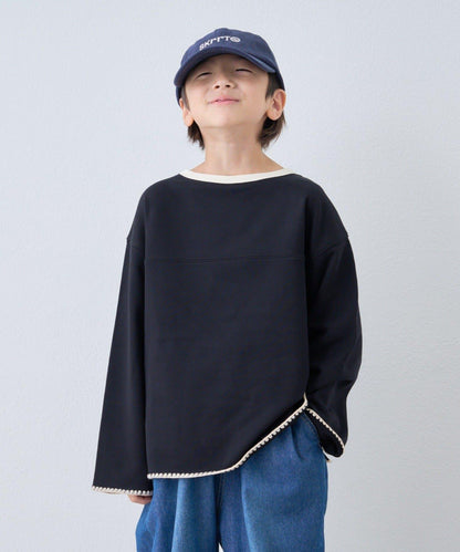 【KIDS】蛤殼拼接撞色衛衣