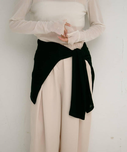 【yomo企畫】緞面褶皺寬鬆休閒褲