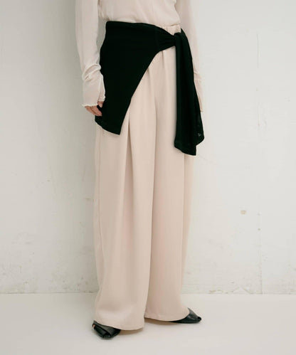 【yomo企畫】緞面褶皺寬鬆休閒褲