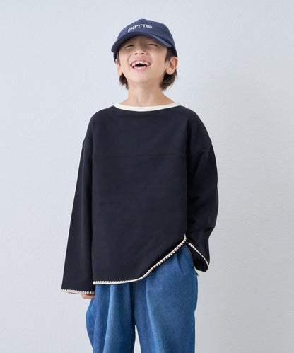 【KIDS】蛤殼拼接撞色衛衣