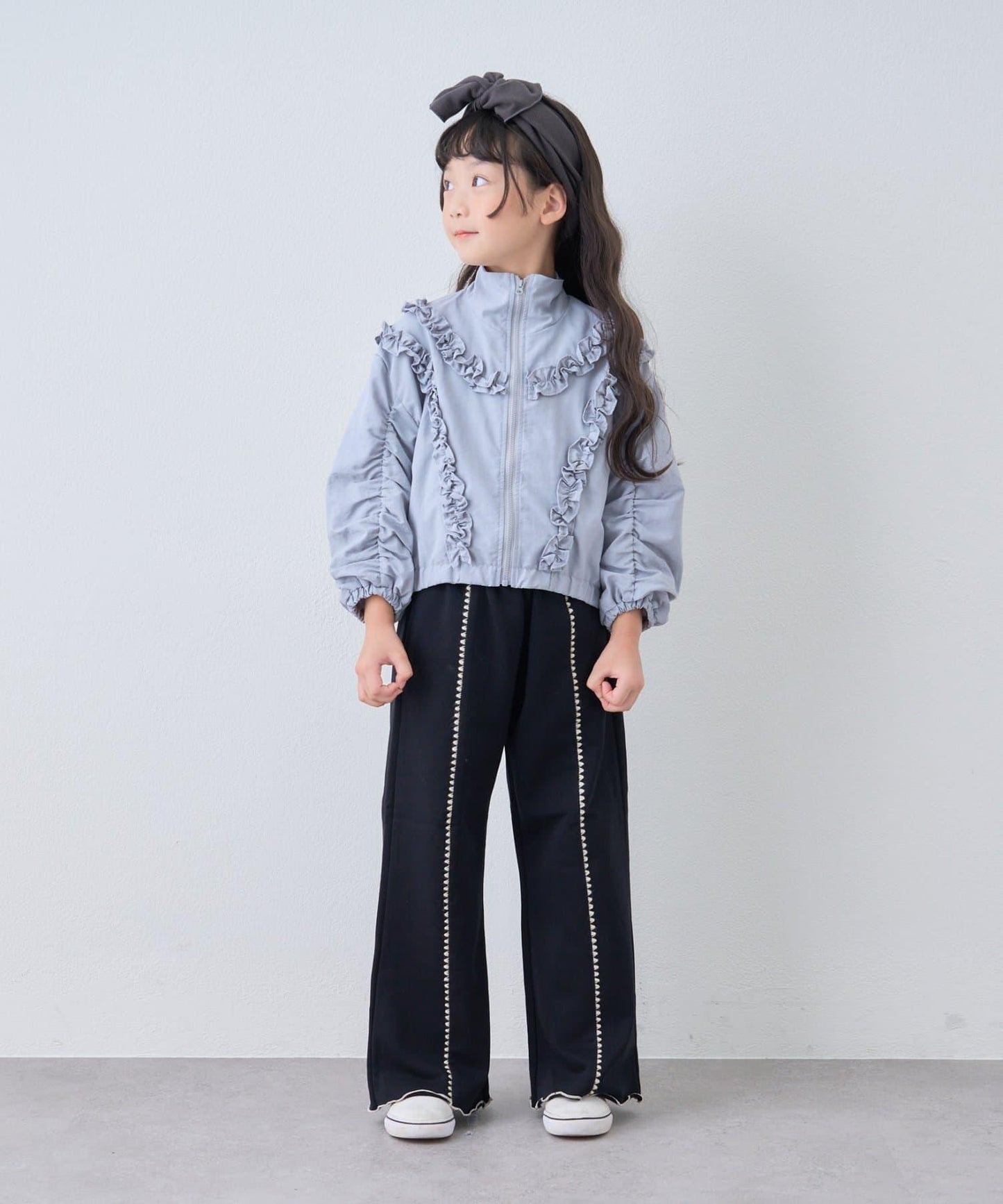 【KIDS】荷葉邊褶皺連體衣