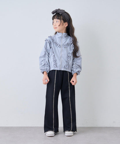 【KIDS】荷葉邊褶皺連體衣