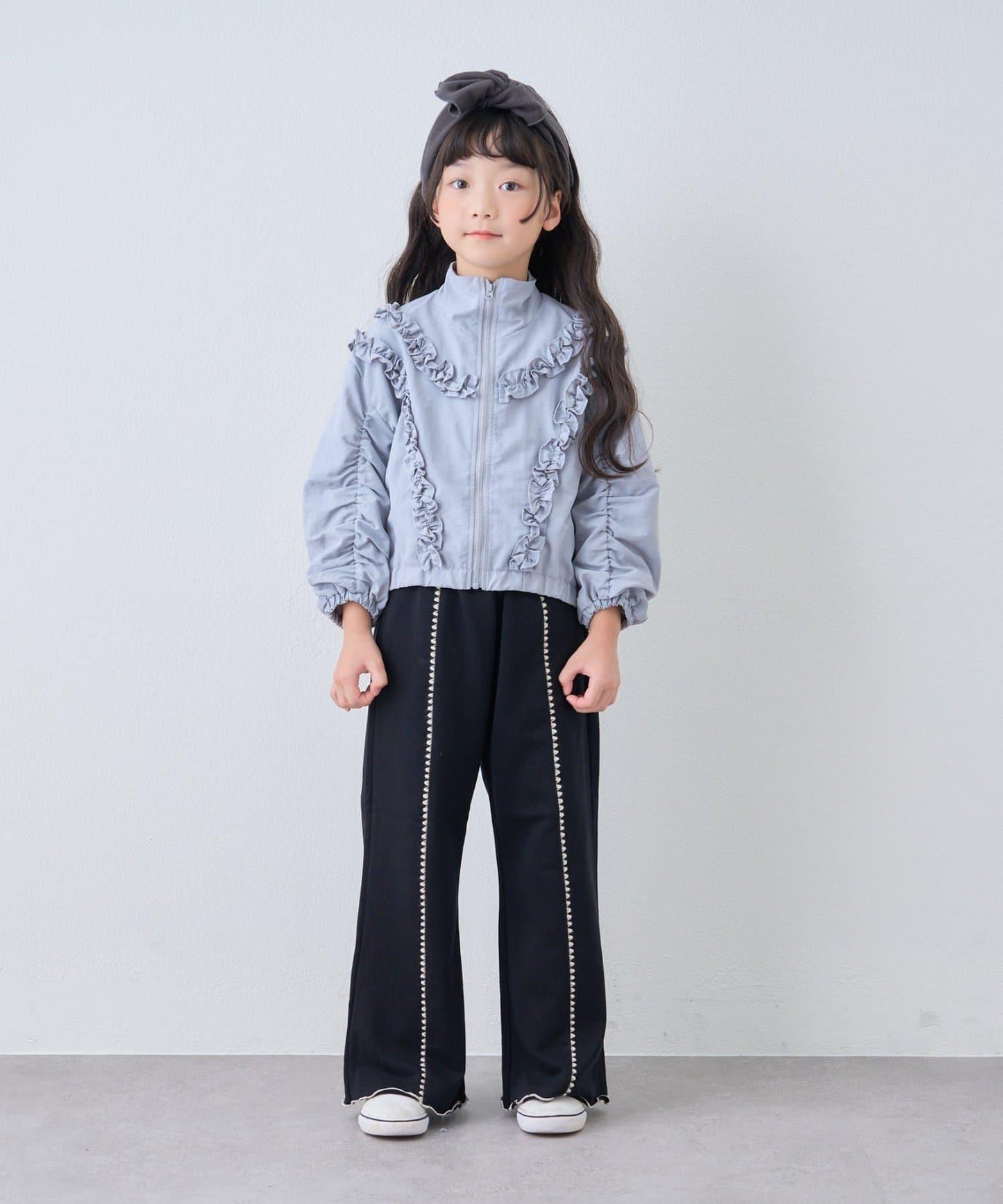【KIDS】荷葉邊褶皺連體衣
