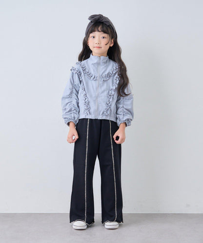 【KIDS】荷葉邊褶皺連體衣