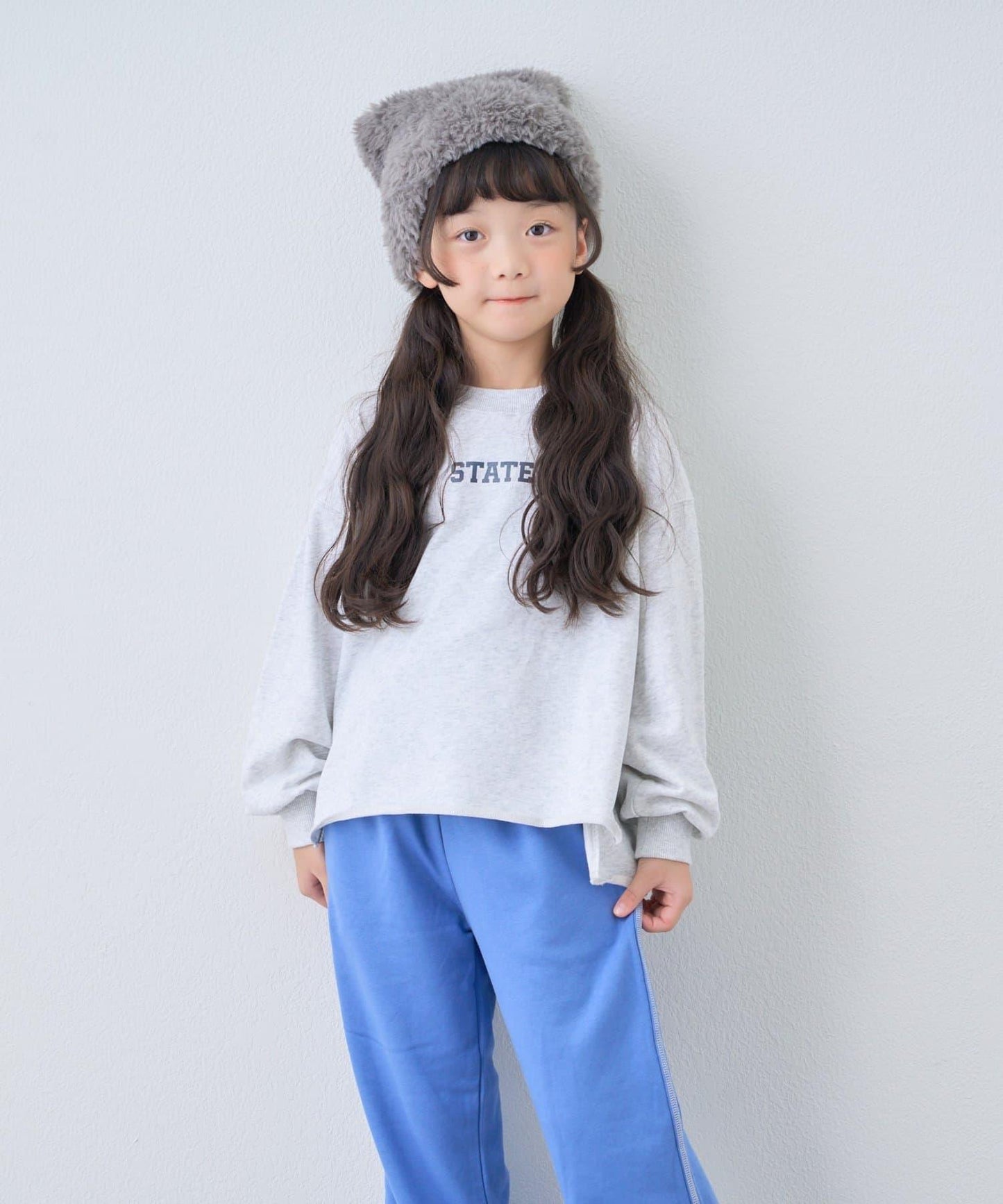 【KIDS】水洗工藝標誌點綴衛衣