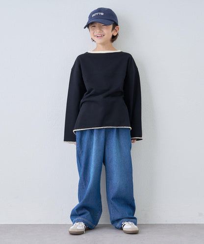 【KIDS】蛤殼拼接撞色衛衣