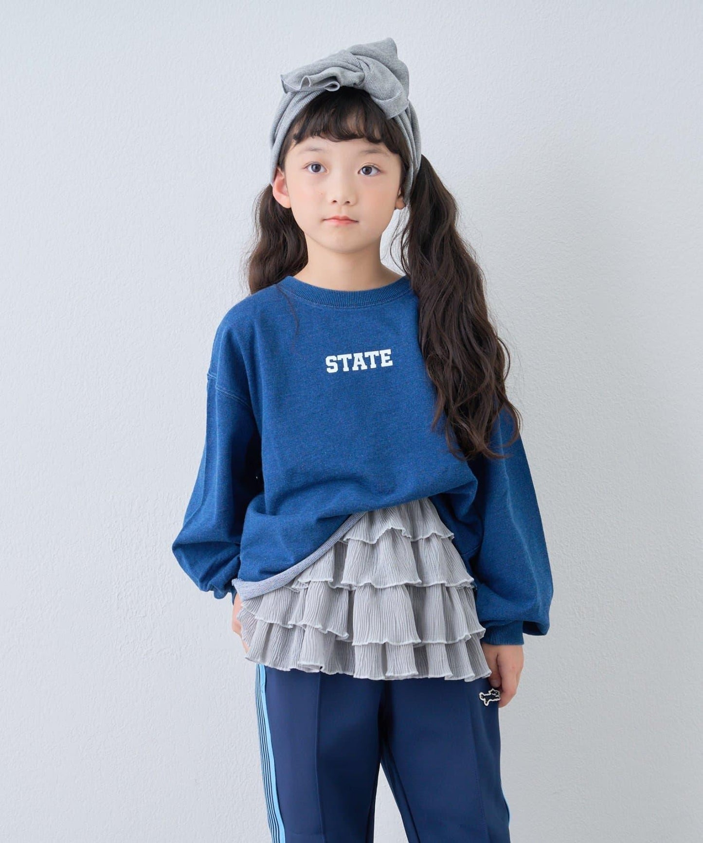 【KIDS】水洗工藝標誌點綴衛衣