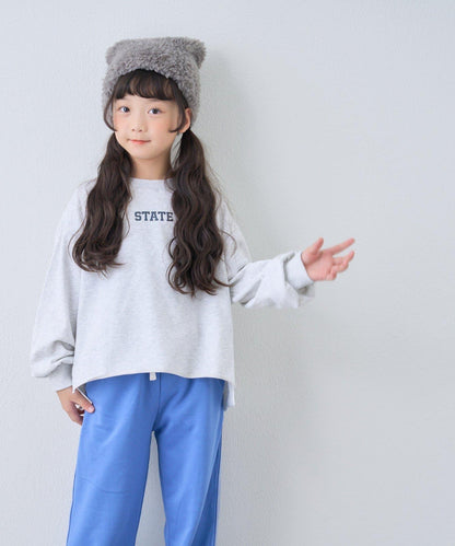 【KIDS】水洗工藝標誌點綴衛衣