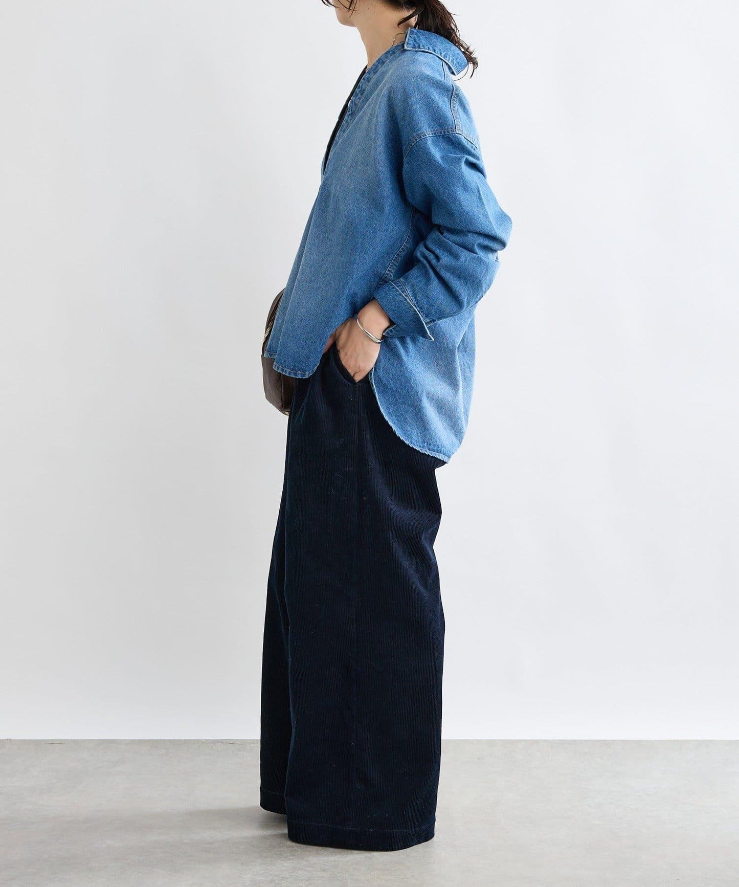 【MONN.:.(モン)】開領牛仔襯衫