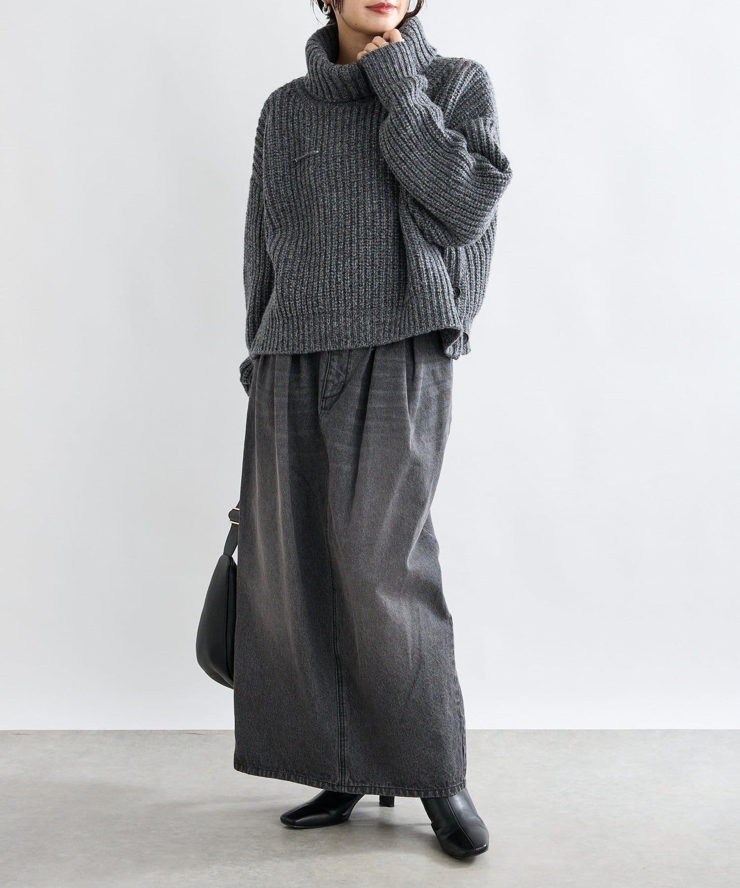 【MONN.:.(モン)】高領針織衫