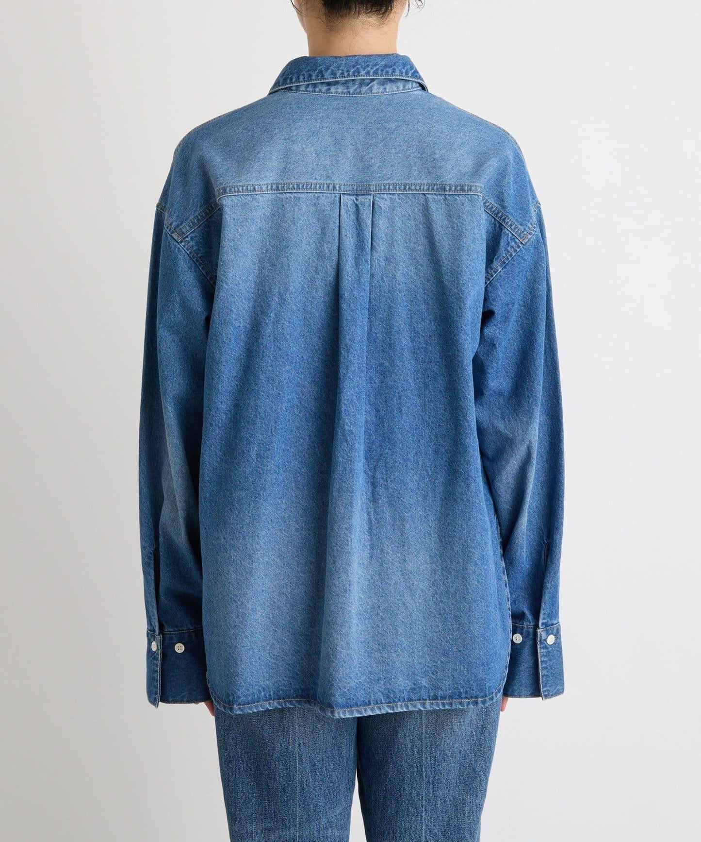 【MONN.:.(モン)】開領牛仔襯衫