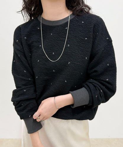 【人氣復刻】愛心刺繡修身衛衣套頭衫