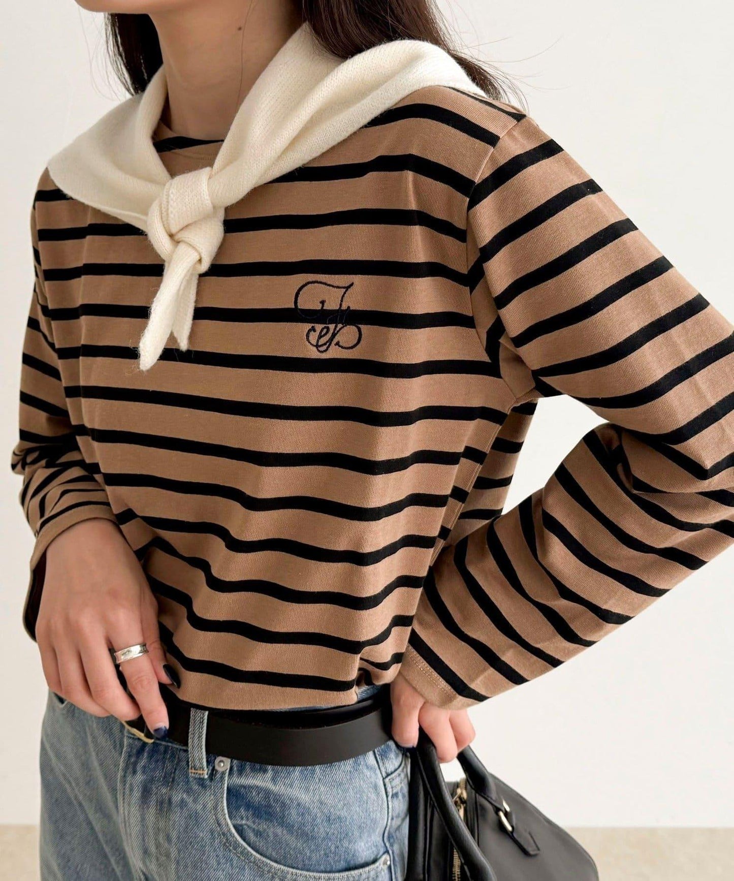 簡約條紋長袖T恤