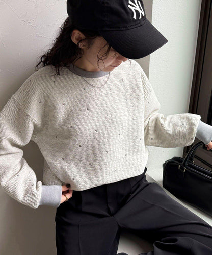 【人氣復刻】愛心刺繡修身衛衣套頭衫