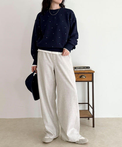 【人氣復刻】愛心刺繡修身衛衣套頭衫