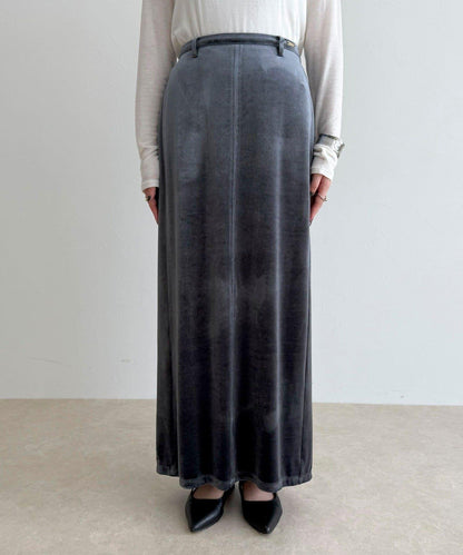 天鵝絨修身半身裙