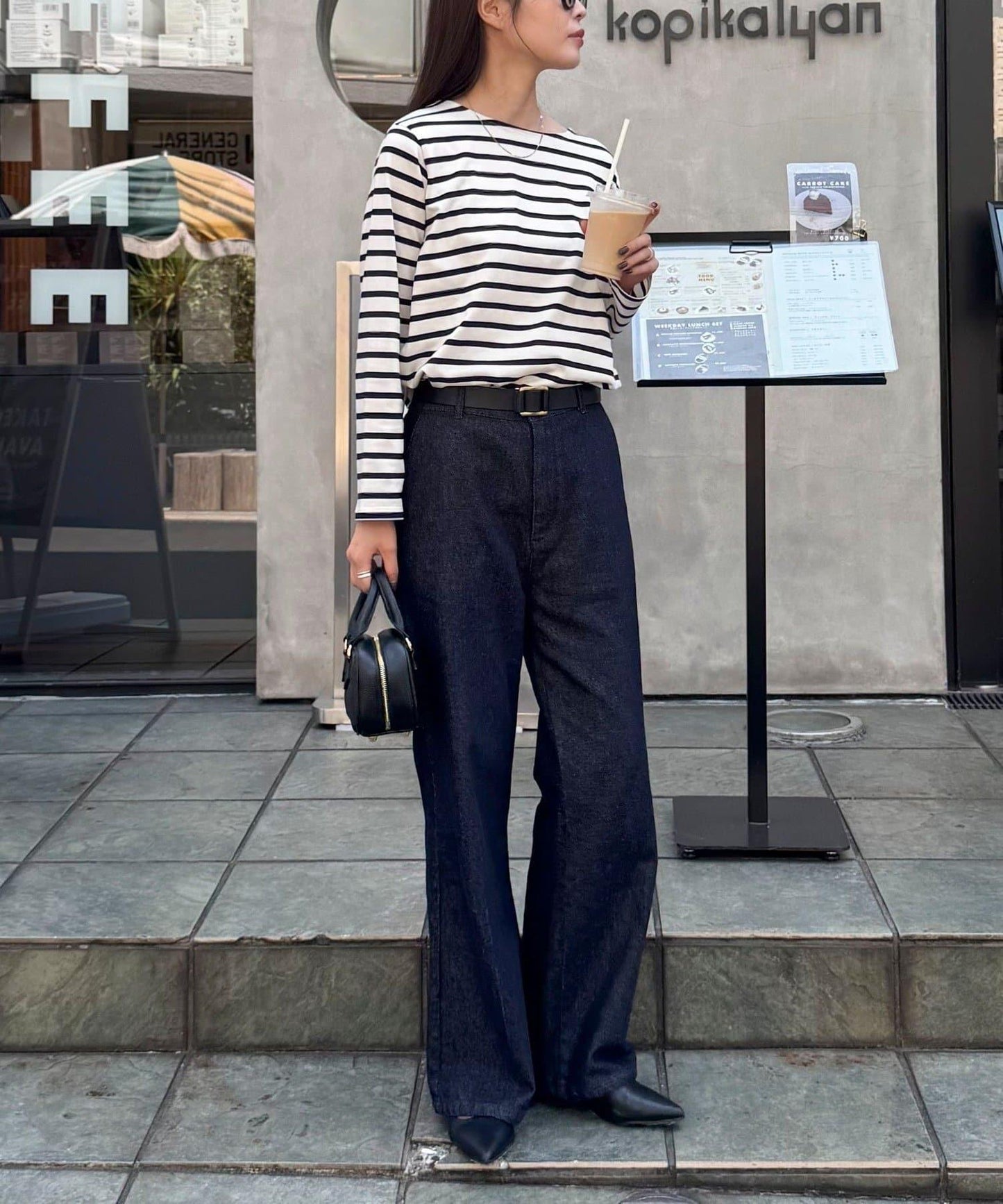 簡約條紋長袖T恤