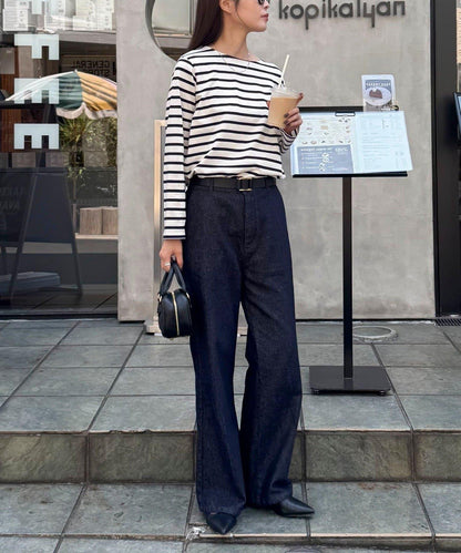 簡約條紋長袖T恤