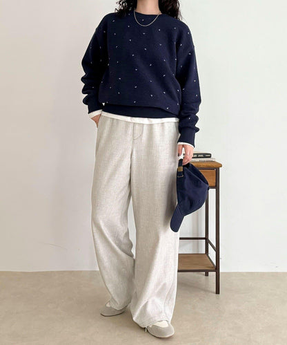 【人氣復刻】愛心刺繡修身衛衣套頭衫