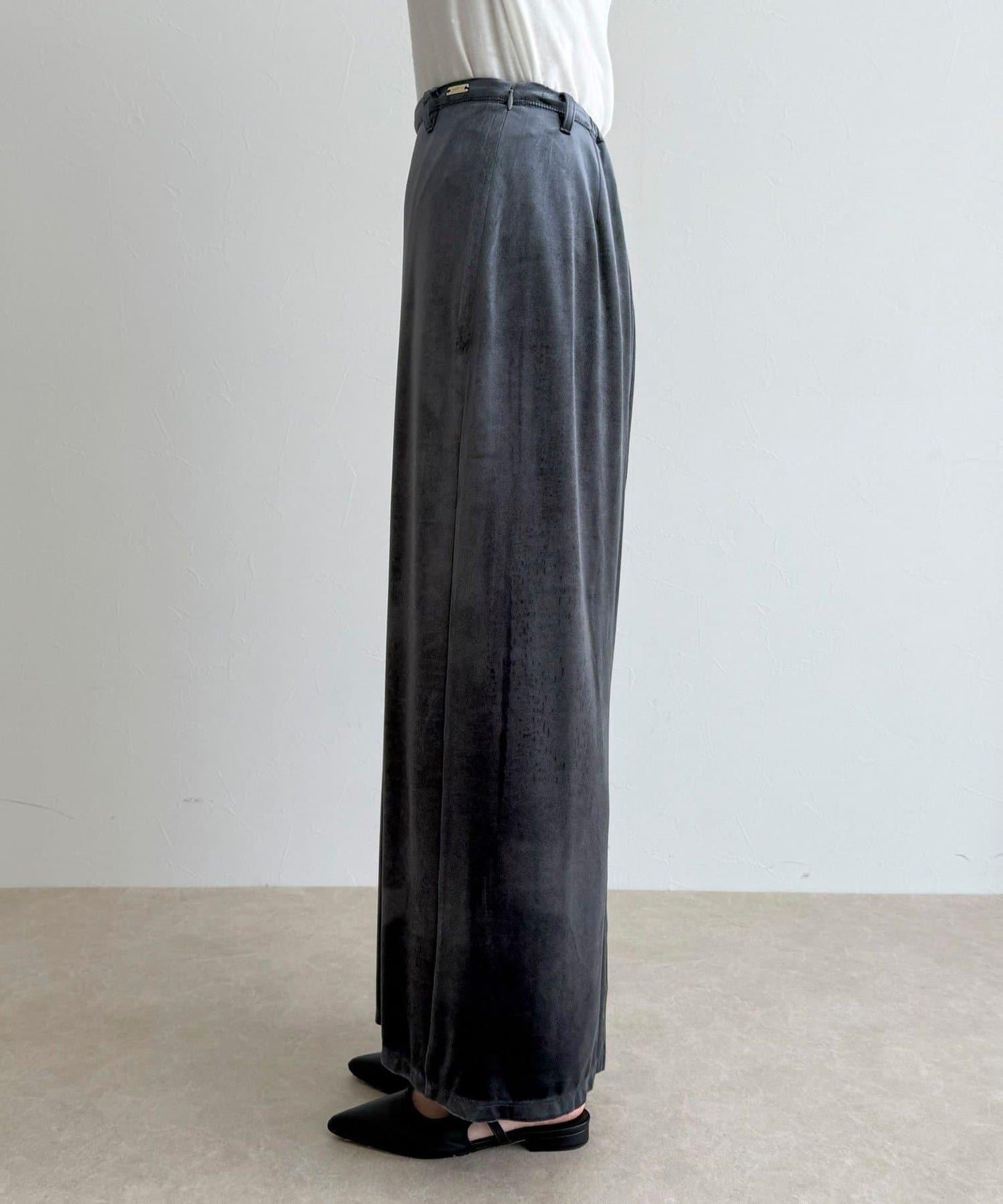 天鵝絨修身半身裙