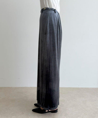 天鵝絨修身半身裙