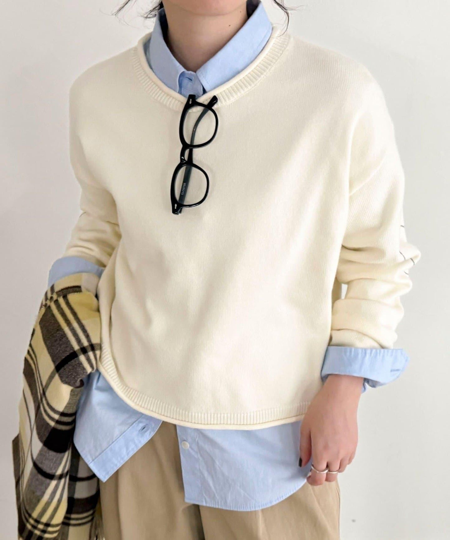 愛心縫線針織套頭衫