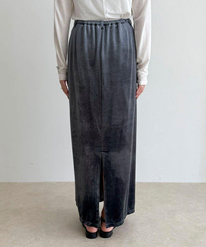 天鵝絨修身半身裙