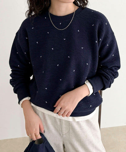 【人氣復刻】愛心刺繡修身衛衣套頭衫