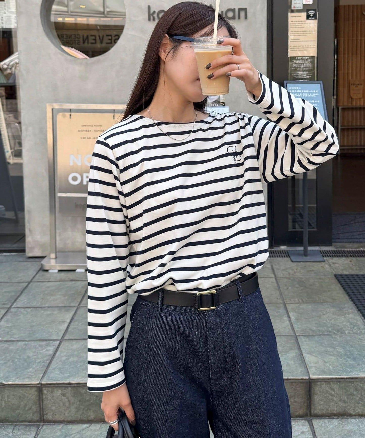 簡約條紋長袖T恤