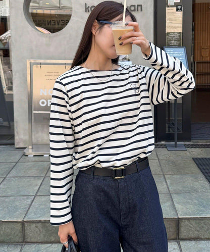 簡約條紋長袖T恤