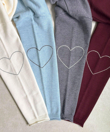 愛心縫線針織套頭衫