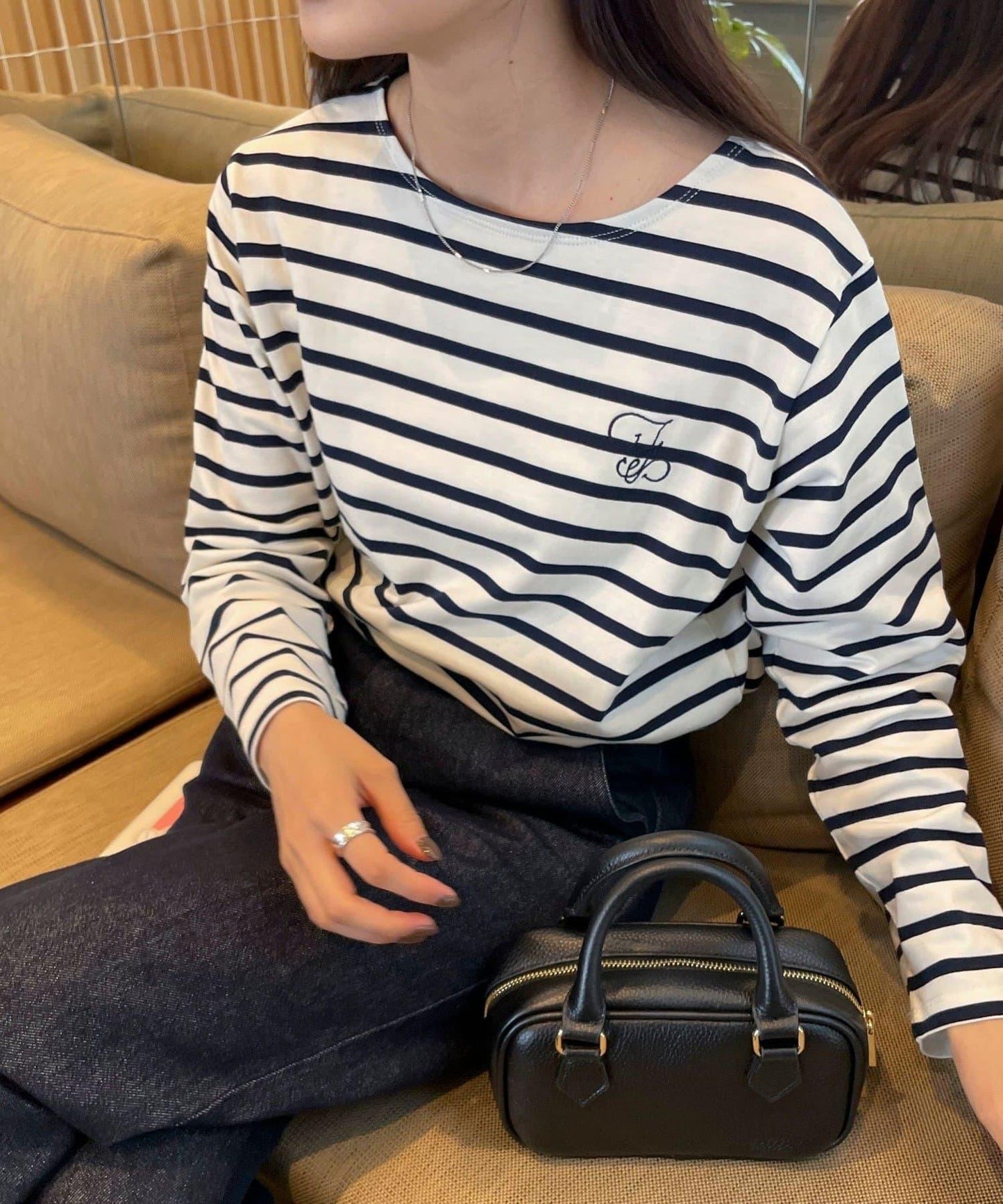 簡約條紋長袖T恤