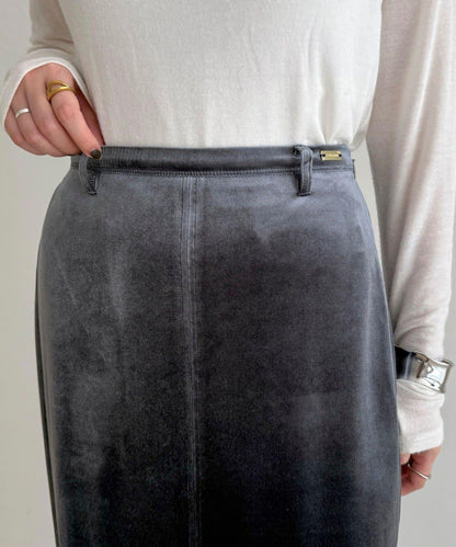 天鵝絨修身半身裙