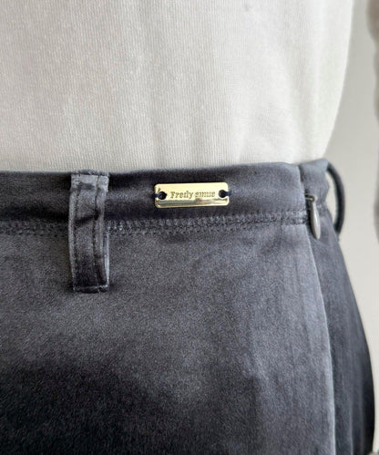 天鵝絨修身半身裙