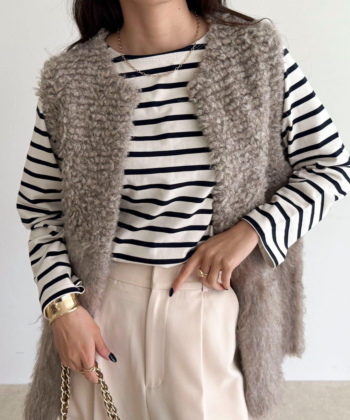 簡約條紋長袖T恤