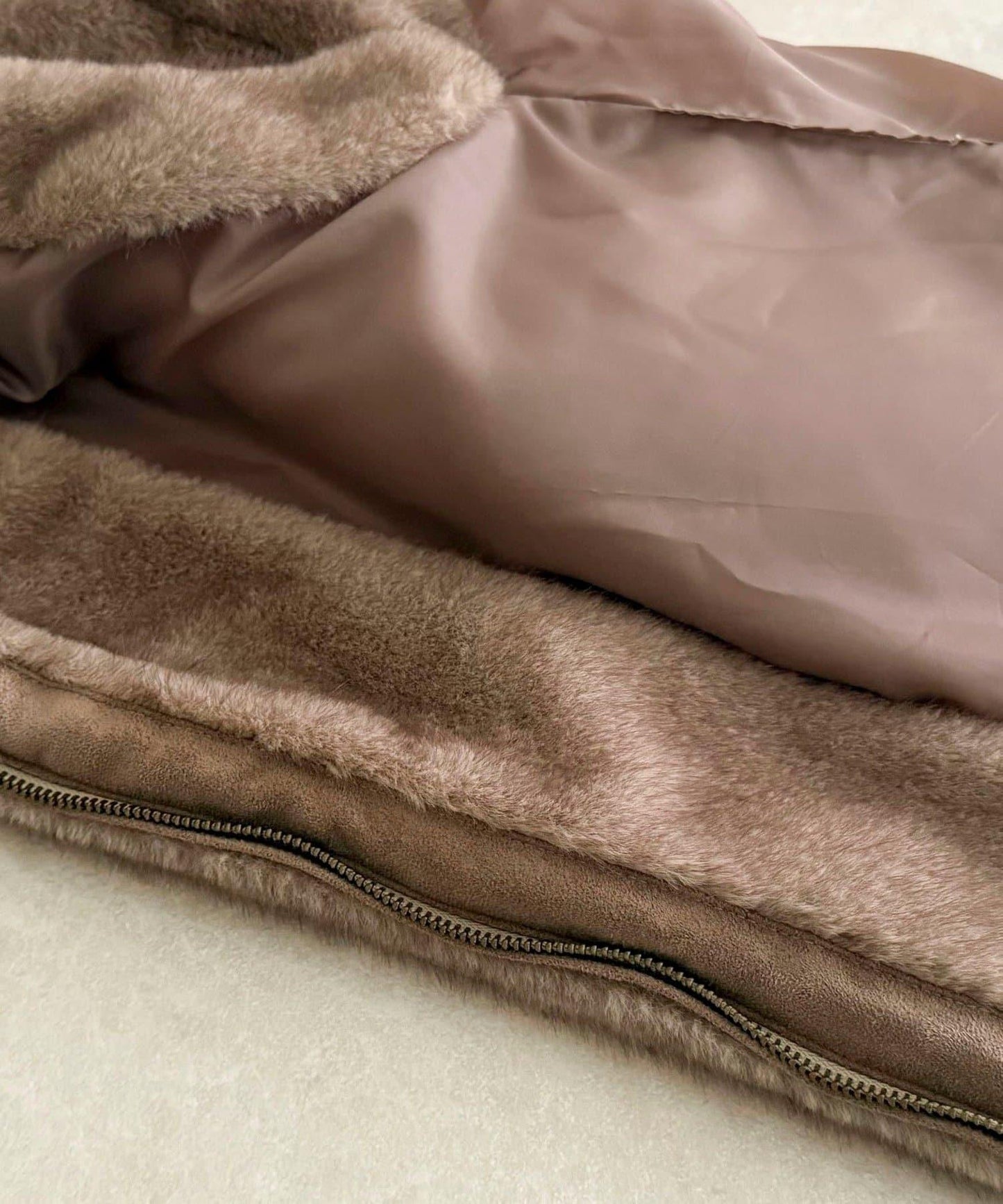 仿皮草連帽馬甲