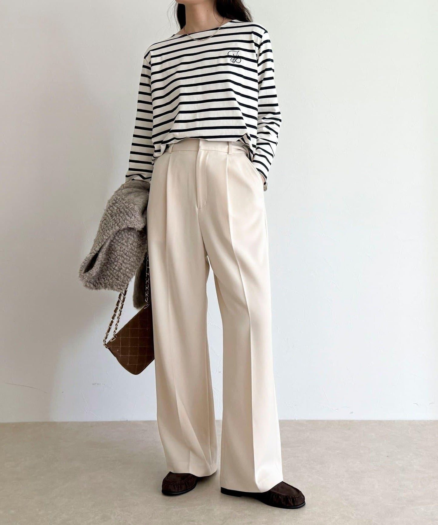 簡約條紋長袖T恤