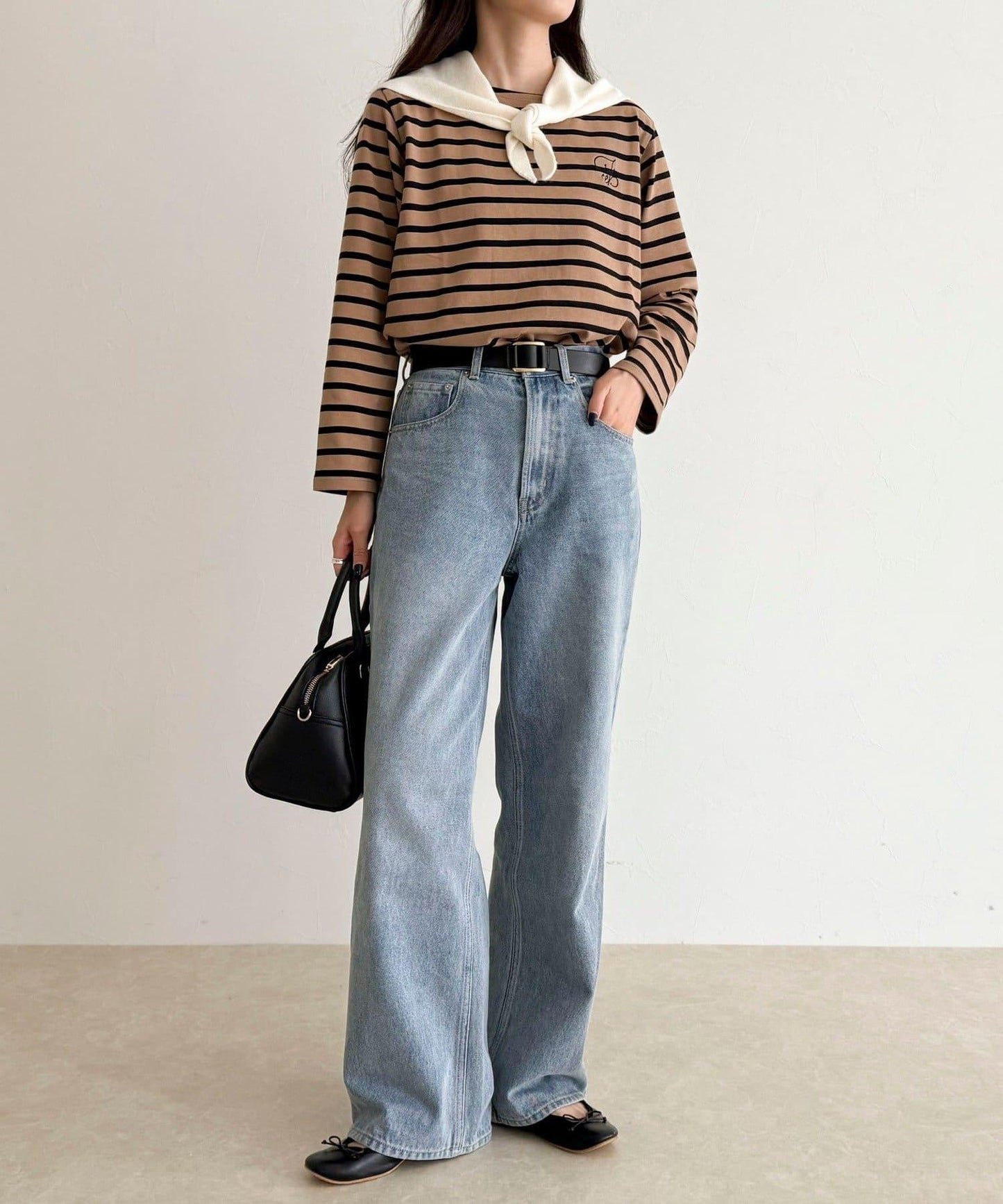 簡約條紋長袖T恤