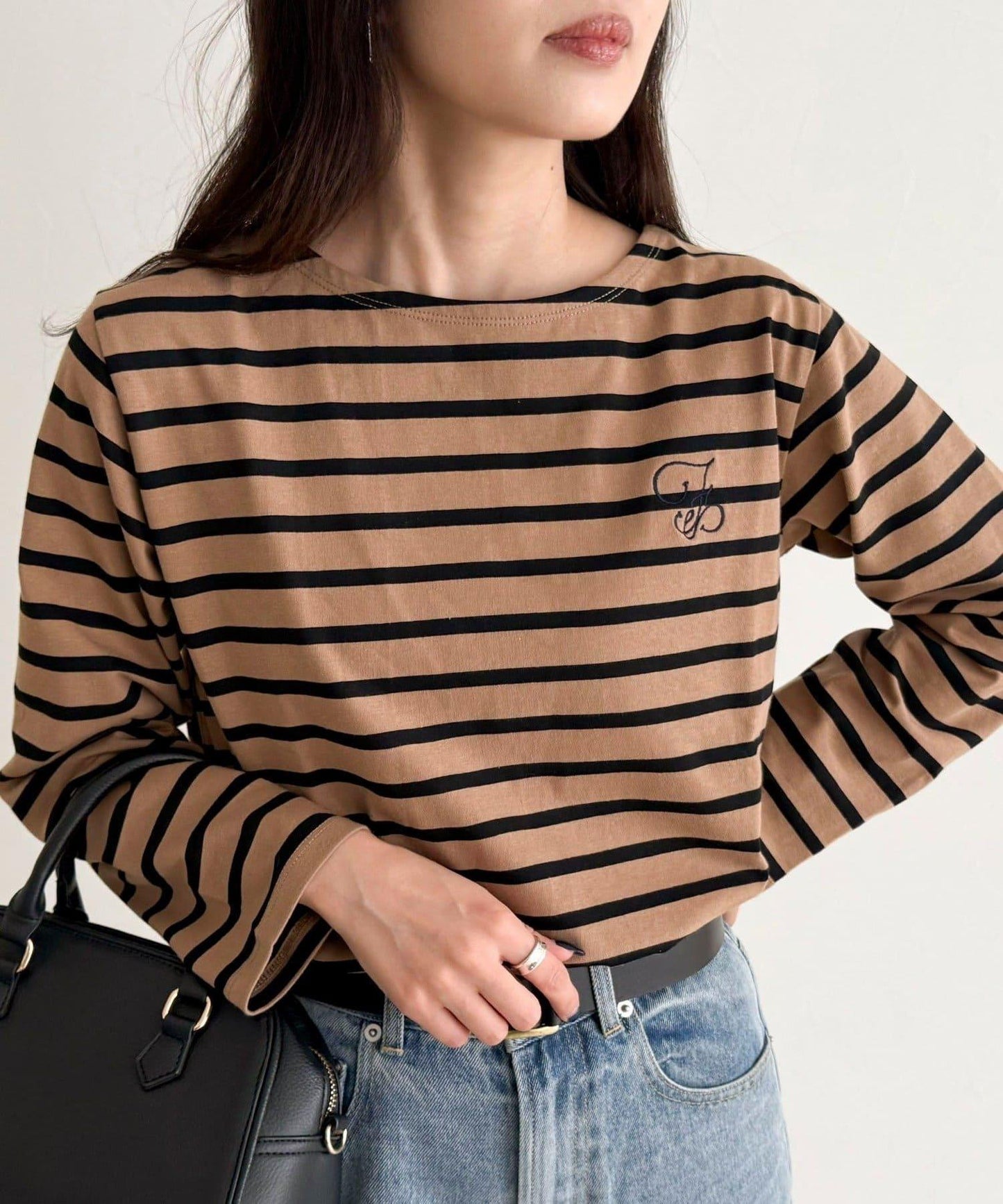 簡約條紋長袖T恤
