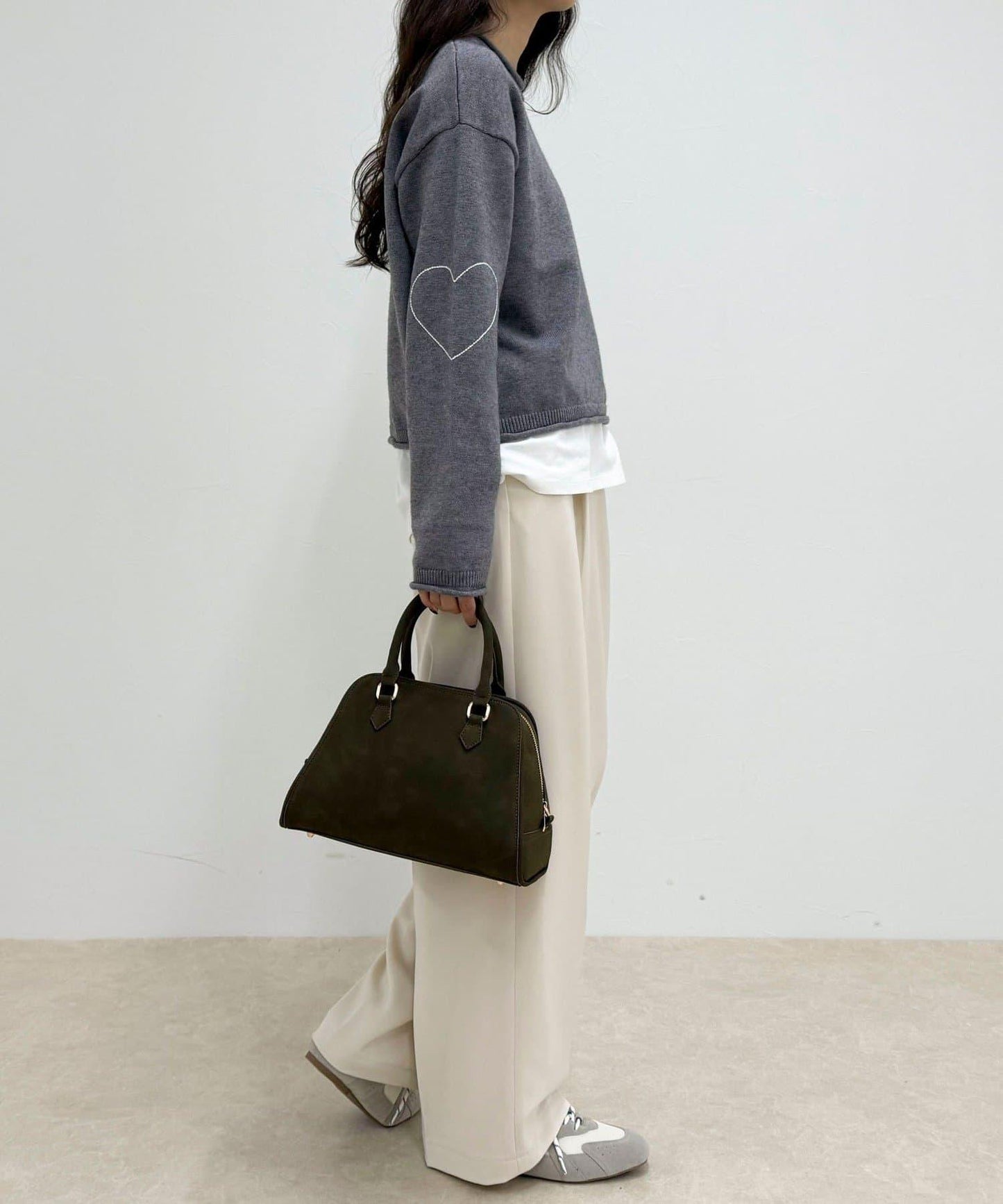 愛心縫線針織套頭衫