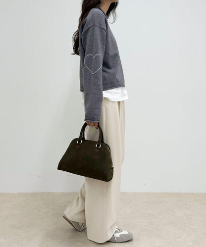 愛心縫線針織套頭衫