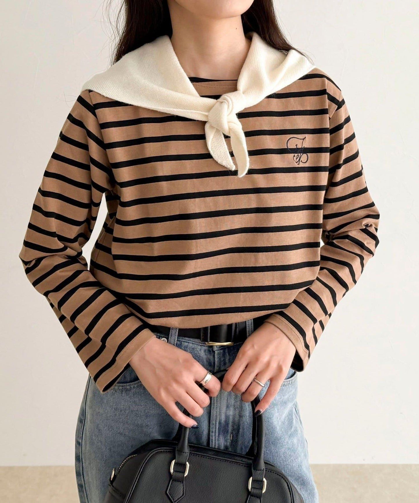 簡約條紋長袖T恤